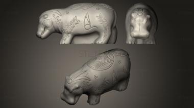 3D model Hippopotame gyptien (STL)